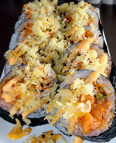 Spicy Salmon Crunch Roll